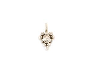 Pendentif coeur argent oxydé 7.7 mm