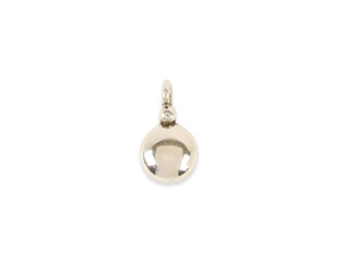 Pendentif demi-sphére argent oxydé 7.9 mm