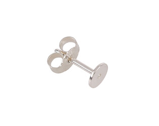 Boucles d'oreille avec plaque argent 5.0 mm