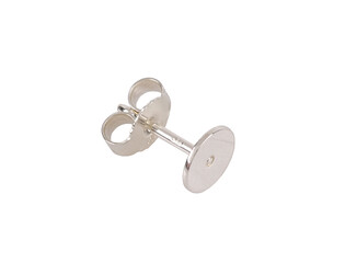 Boucles d'oreille avec plaque argent 6.0 mm