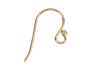 Crochet d'oreille argent doré avec bille