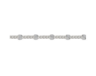 Chaine gourmette fantaisie argent 1.4 mm