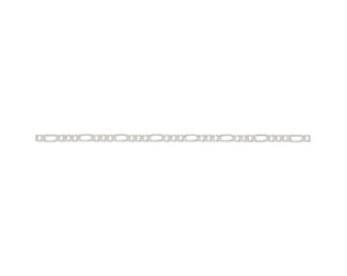 Figaro collier 1.4 mm zilver