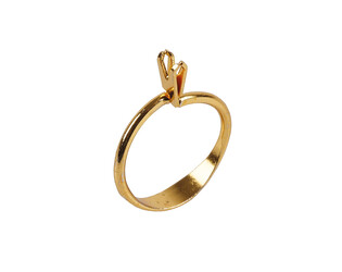 Modelring voor losse stenen verguld.