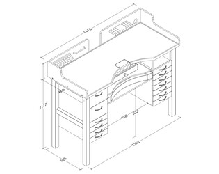 Etabli double Elite HPL Durston