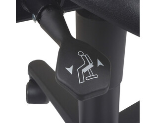 TABOURET SELLE AVEC DOSSIER À ROULETTES