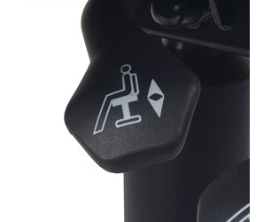 TABOURET SELLE AVEC DOSSIER À ROULETTES