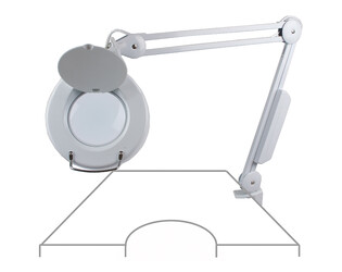 Loupe lamp zwaar model met tafelklem 8064-3-C