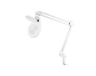 LED lamp tafelmodel met tafelklem en vergrootglas rond 8066D2LED