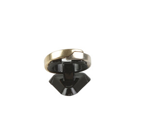 SOCLE ROND POUR BAGUES-NOIR