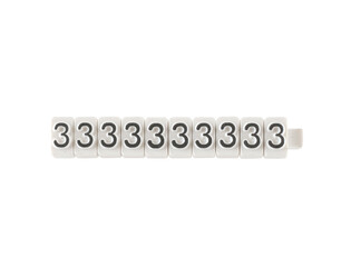 Los teken "3" wit - 10 stuks