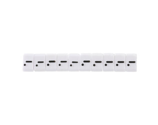 Los teken ".-" wit 3 mm - 10 stuks