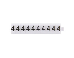 Los teken "4" wit 3 mm - 10 stuks