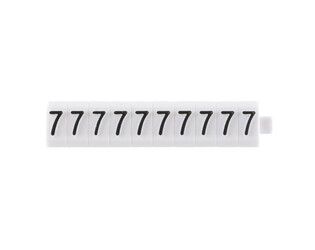 Los teken "7" wit 3 mm - 10 stuks