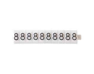 Los teken "8" wit 3 mm - 10 stuks