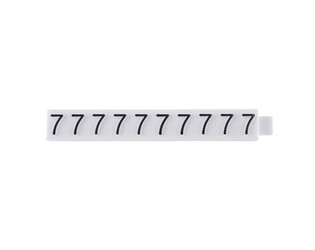 Los teken "7" wit 5 mm - 10 stuks