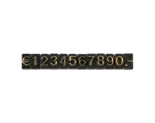 CHIFFRES  1  NOIRS -PAR 10