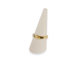 SUPPORT DE BAGUE -BLANC- SIMILI CUIR