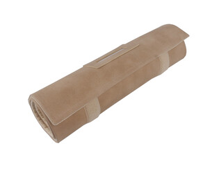 Collier opbergrol taupe 36 messing haakjes