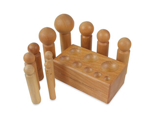 Bolpons hout met ank 10 stuks E.P.