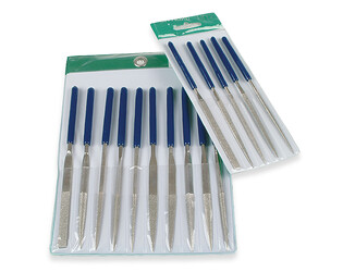 SET DE 10 LIMES DIAMANTEES AVEC MANCHE