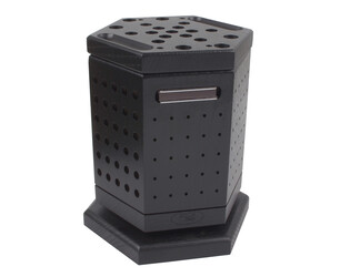 SUPPORT DE FRAISES HEXAGONAL NOIR.
