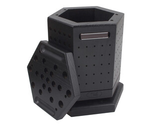 SUPPORT DE FRAISES HEXAGONAL NOIR.