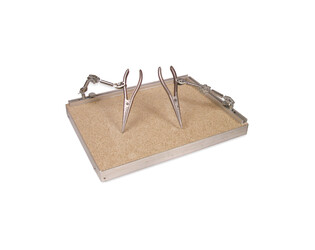 PLAQUE A SOUDER AVEC 2 PINCES