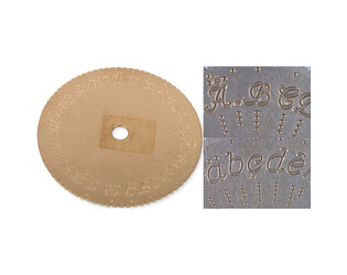 DISQUE GABARIT LETTRES LIEES