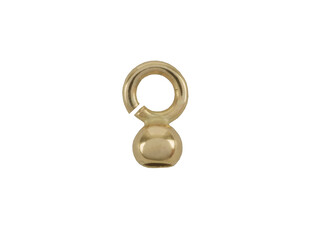 Inlakbal 2.5 mm met open oog 9 karaat geel