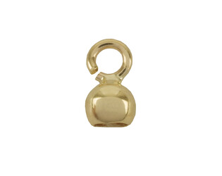 Inlakbal 3.5 mm met open oog 9 karaat geel