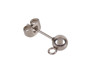 BOUCLES D'OREILLE À BOULE ACIER 5,0 MM