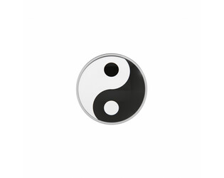 6PAIRE DE B.O. ACIER YING YANG