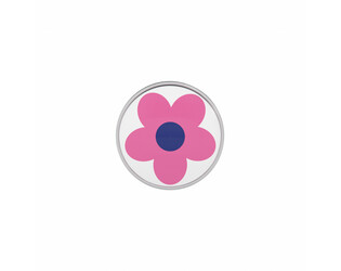 6PAIRE DE B.O. ACIER FLEUR ROSE