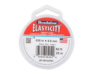 FIL ELASTIQUE NOIRE 0,5 MM - 25 METRES