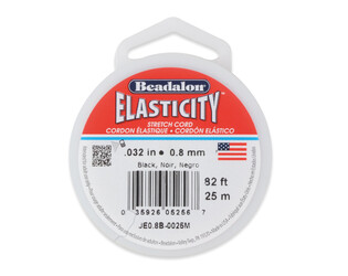 FIL ELASTIQUE NOIRE 0,8 MM - 25 METRES