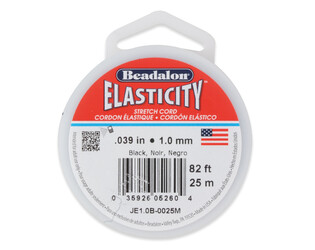 FIL ELASTIQUE NOIRE 1.0MM - 25 METRES