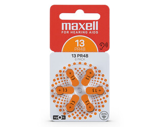 PILES POUR APPAREIL AUDITIF MAXELL10 CODE ORANJE PAR 6