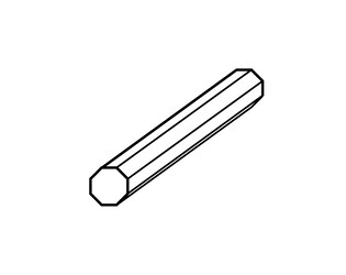 FIL OCTOGONE ARGENT 925/. 5,0 MM