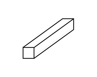 Barre carréee 4.0 mm argent 925