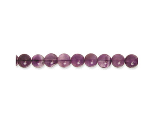 Amethistsnoer 8.0 mm rond glad