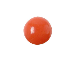 Corail rouge bouton percé 7.0 mm