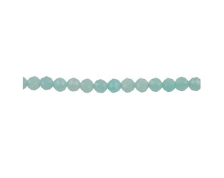 Collier de amazoniet bleu taille facettes 3.5 mm