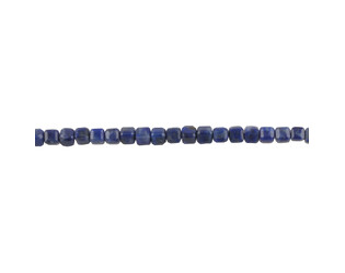 Collier de Lapis Lazuli carre taille facettes 2.5 mm