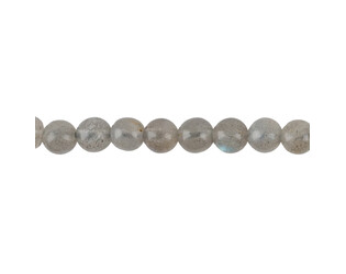 Collier de labradorites grises rondes 5.0 mm