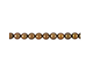 Collier de perles d'eau douce brunes 10.0 - 11.0 mm
