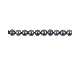 Collier de perles d'eau douce noires 11.0- 11.5 mm
