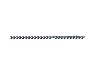 Collier de perles d'eau douce noires 3.5 - 4.0 mm