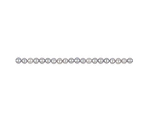 Collier de perles d'eau douce grises 4.0 - 4.5 mm