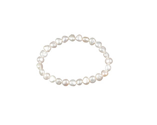 Bracelet de perles d'eau douce blanches 5.5 mm